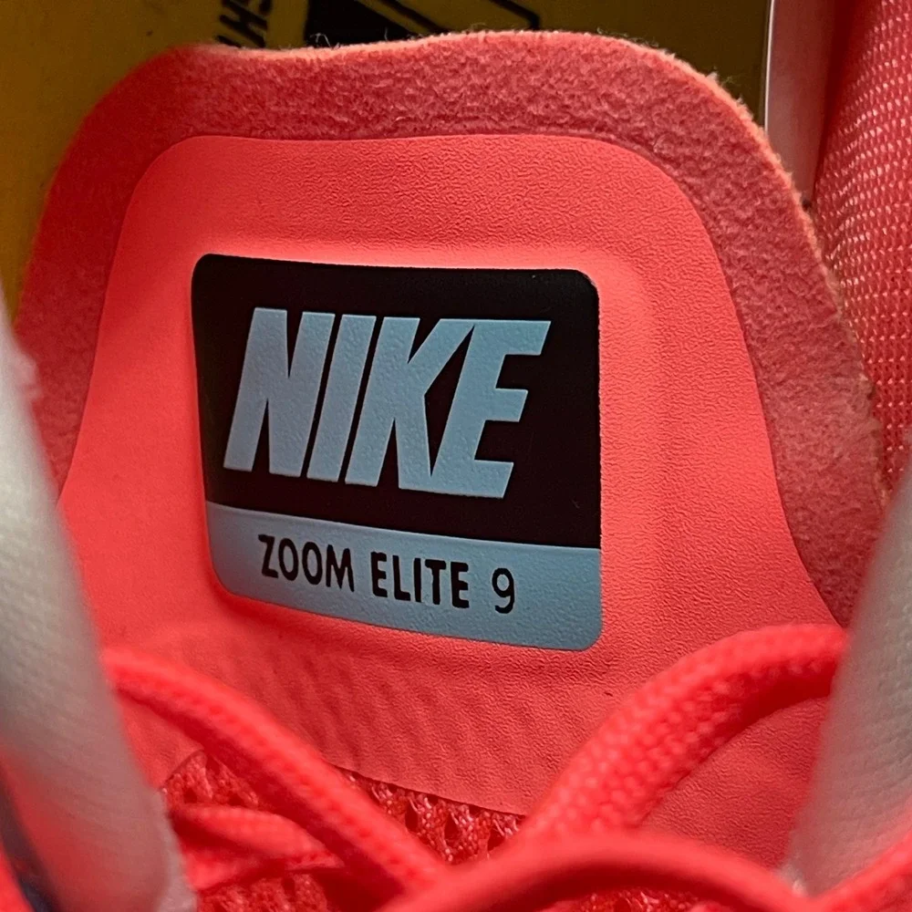 Nike‎ Air Zoom Elite 9 Womens Running Shoes Size 10 Crimson White 863770-600